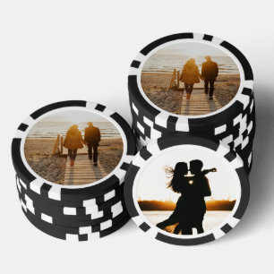 Poker Wedding Favour Poker Chip 2 Photo Personalis