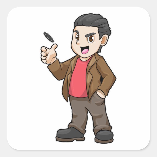 Poker with Friends Square Sticker (Front)