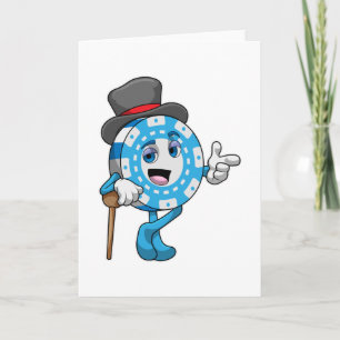 Poker with Poker chips Card