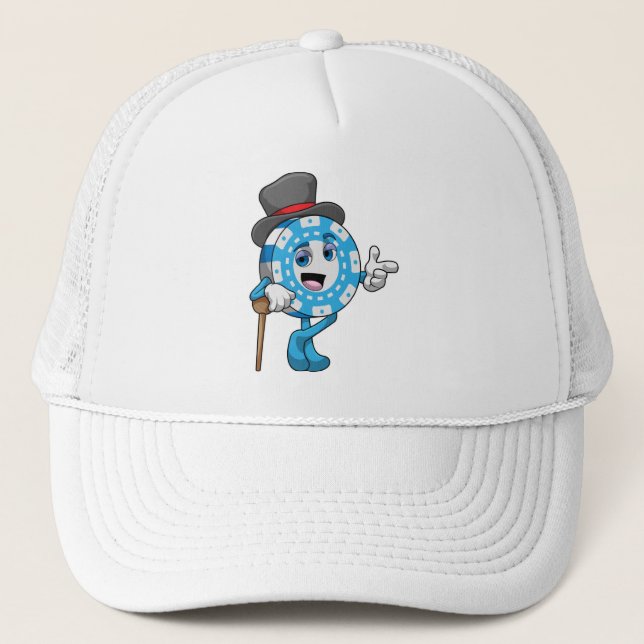 Poker with Poker chips Trucker Hat (Front)