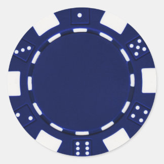 pokerchip sticker  blue