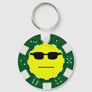 pokerface green key ring