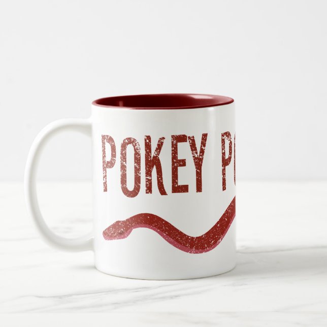 "Pokey Pokey Poke" Two-Tone Coffee Mug (Left)