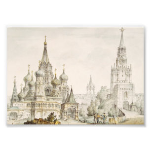 Pokrovsky Cathedral and Spasskaya Tower Photo Print