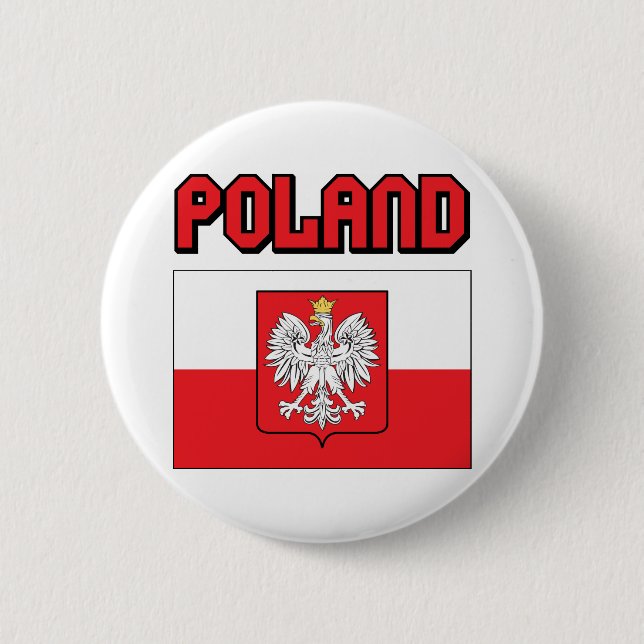 Poland 6 Cm Round Badge (Front)