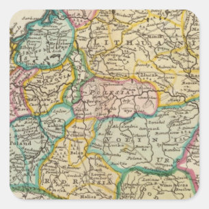 Poland 6 square sticker