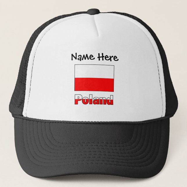 Poland and Polish Flag Personalised  Trucker Hat (Front)