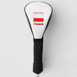 Poland and Polish Flag Red Personalisation Golf Head Cover