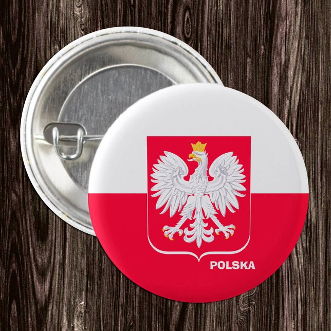 Poland button, patriotic Polish Flag fashion 3 Cm Round Badge (Creator Uploaded)
