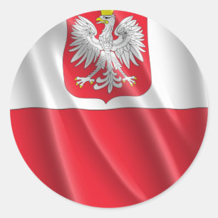 POLAND CLASSIC ROUND STICKER