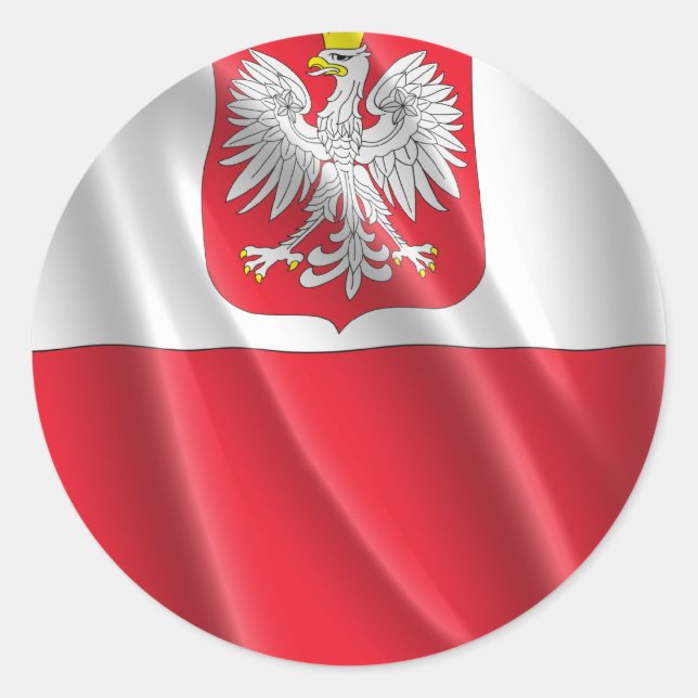 POLAND CLASSIC ROUND STICKER (Front)