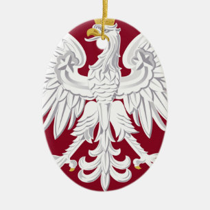 Poland Coat of Arms Ceramic Tree Decoration