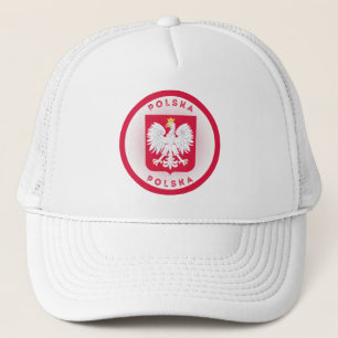 Poland Coat of Arms Circle Shape Trucker Hat