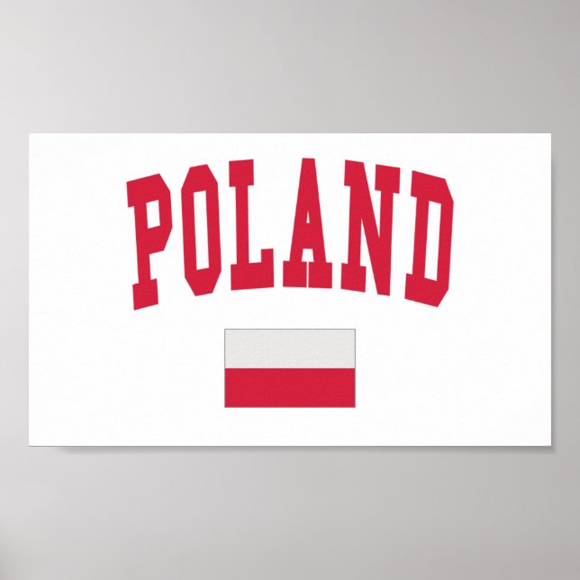 Poland College Style Poster (Front)