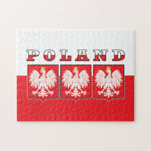Poland Eagle Flag Shields Jigsaw Puzzle