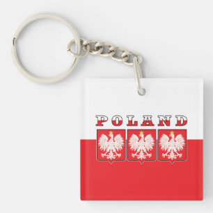 Poland Eagle Flag Shields Key Ring