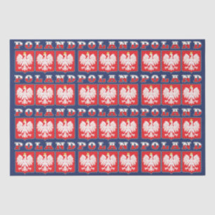 Poland Eagle Flag Shields Tissue Paper