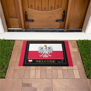 Poland & Eagle, Polish Flag house mats /Welcome