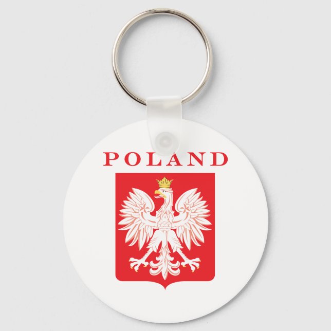 Poland Eagle Red Shield Key Ring (Front)