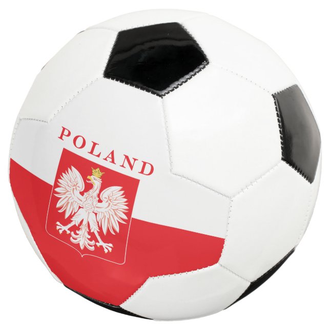 Poland Eagle Red Shield Soccer Ball (Three Quarter)
