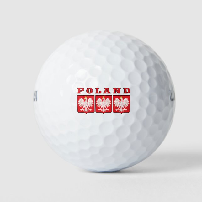 Poland Eagle Shields Golf Balls (Front)