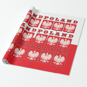 Poland Eagle Shields Wrapping Paper