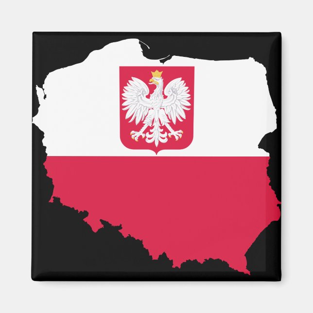 Poland Emblem Map Magnet (Front)