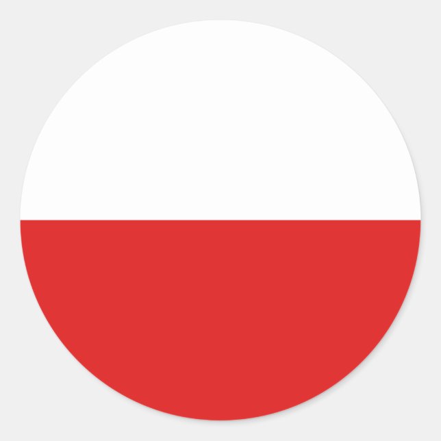 Poland Fisheye Flag Sticker (Front)
