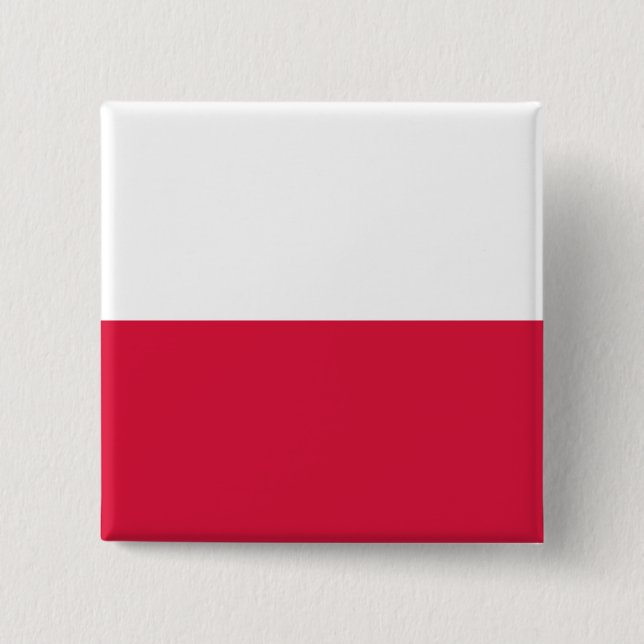 Poland Flag 15 Cm Square Badge (Front)