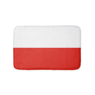 Poland flag bath mat