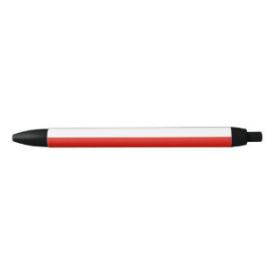 Poland flag black ink pen