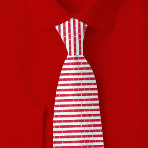 Poland Flag Brick Pattern Tie