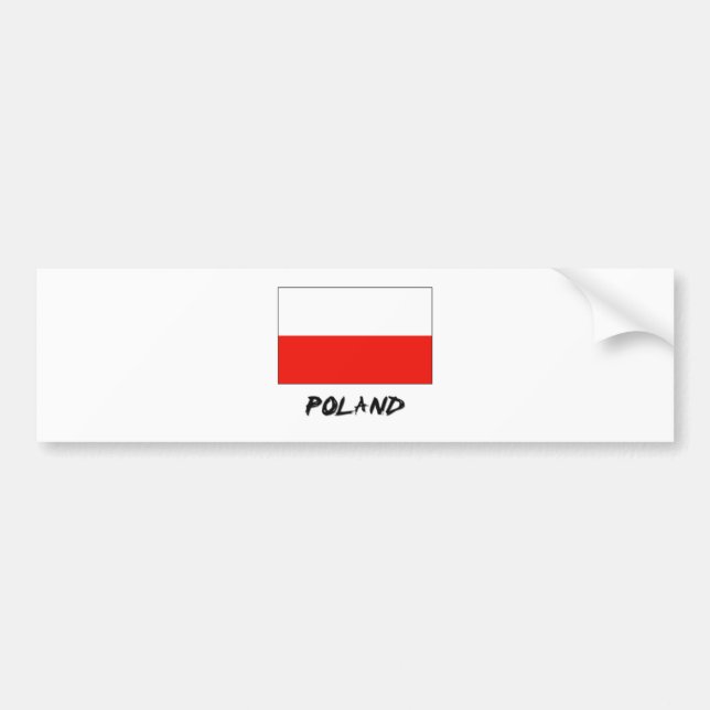 Poland Flag Bumper Sticker (Front)