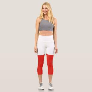 Poland flag capri leggings