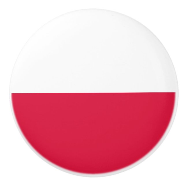 Poland Flag Ceramic Knob (Front)