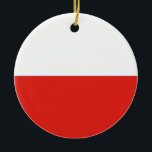 Poland flag ceramic ornament<br><div class="desc">An ideal gift for all those who are patriotic of their country!</div>