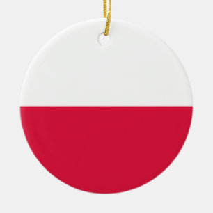 Poland Flag Ceramic Ornament