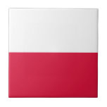 Poland Flag Ceramic Tile<br><div class="desc">Patriotic flag of Poland.</div>