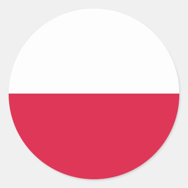 Poland Flag Classic Round Sticker (Front)