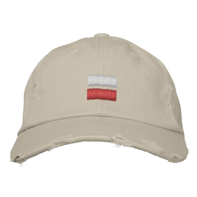 Poland Flag Embroidered Baseball Cap (Front)