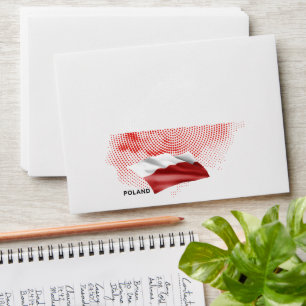 Poland flag envelope