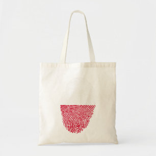 Poland Flag Fingerprint Country Pride Identity Tote Bag