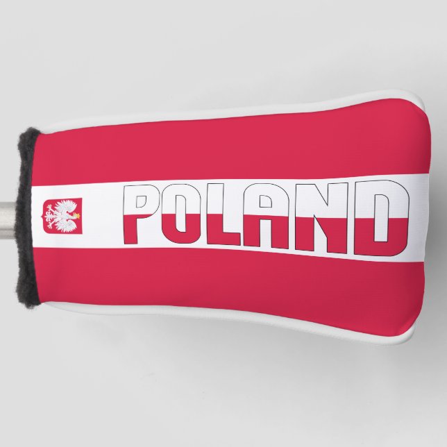 Poland Flag Gorgeous Patriotic Golf Head Cover (Front)