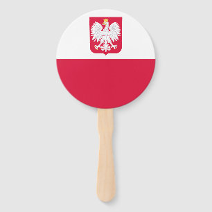 Poland Flag Hand Fan