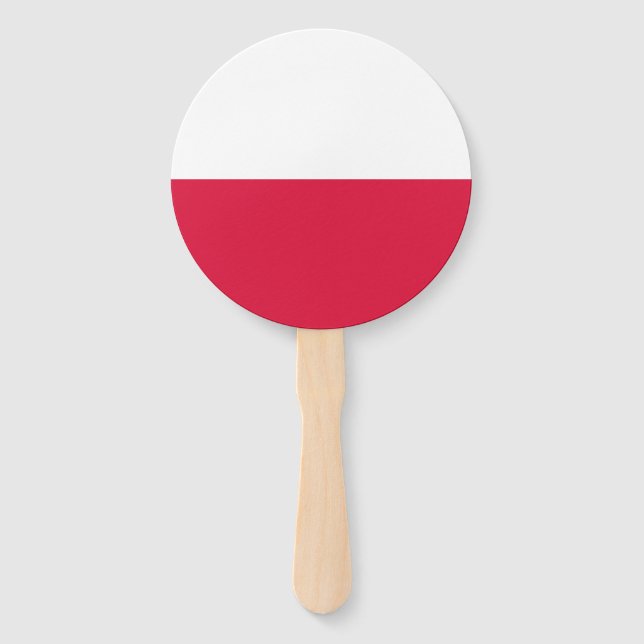 Poland Flag Hand Fan (Front)