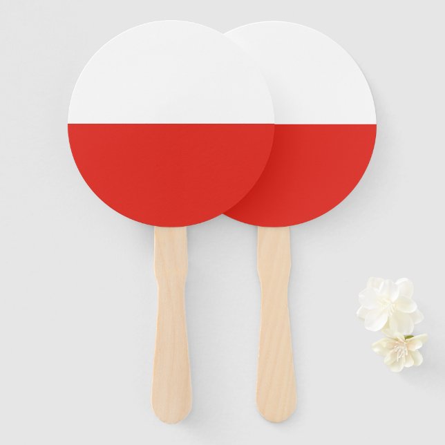 Poland flag hand fan (Front and Back)