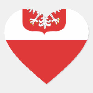 poland flag heart sticker