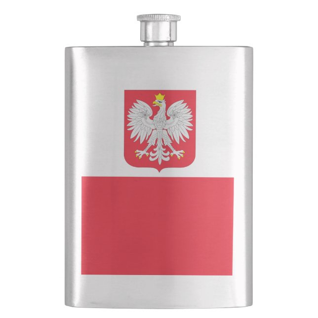 Poland Flag Hip Flask (Front)