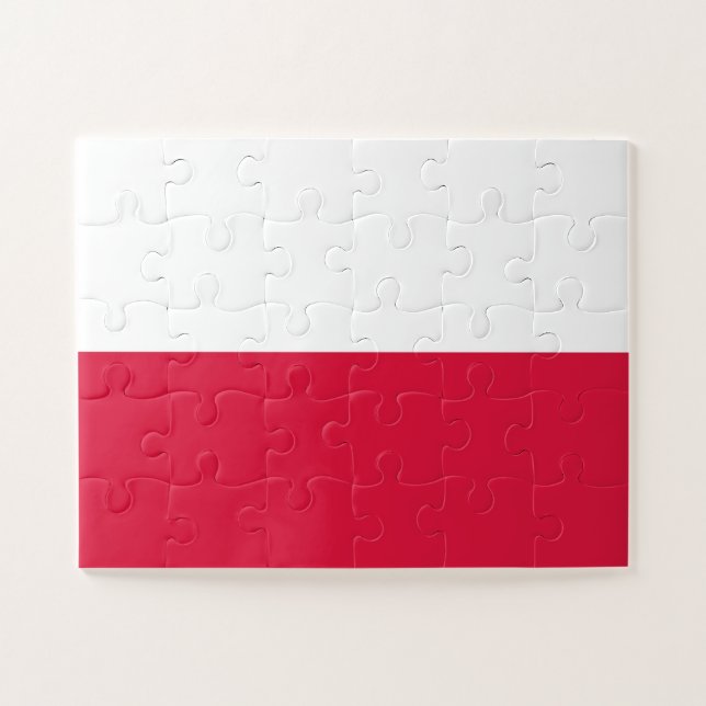 Poland Flag Jigsaw Puzzle (Horizontal)