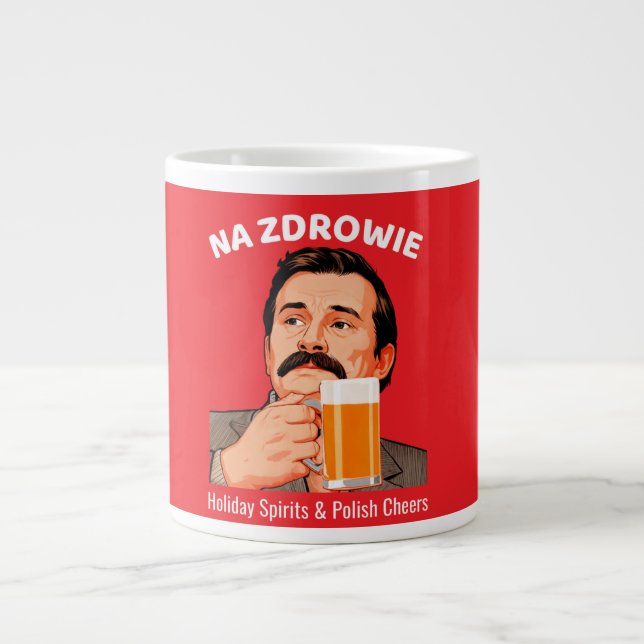 Poland Flag Large Coffee Mug (Front)